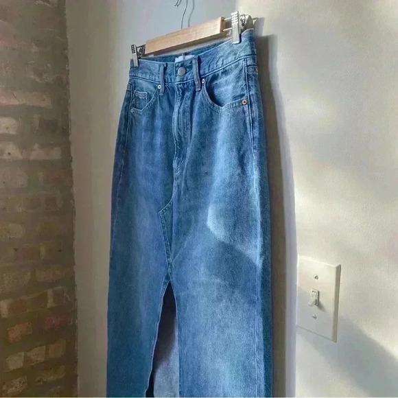 90s Vintage Aritzia Denim Forum Maxi Jean Skirt, Size 28 - Picture 11 of 12